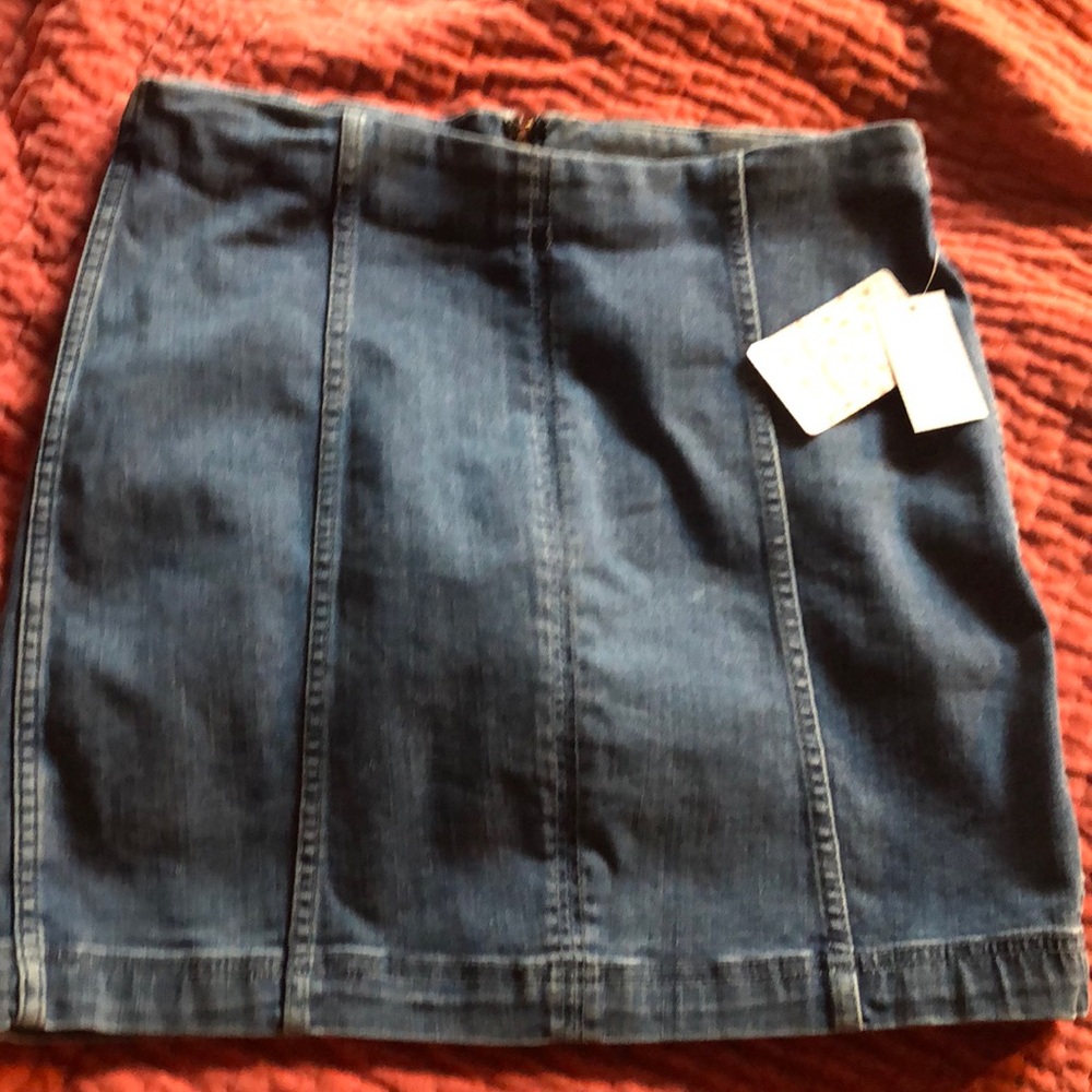 Free people denim skirt
